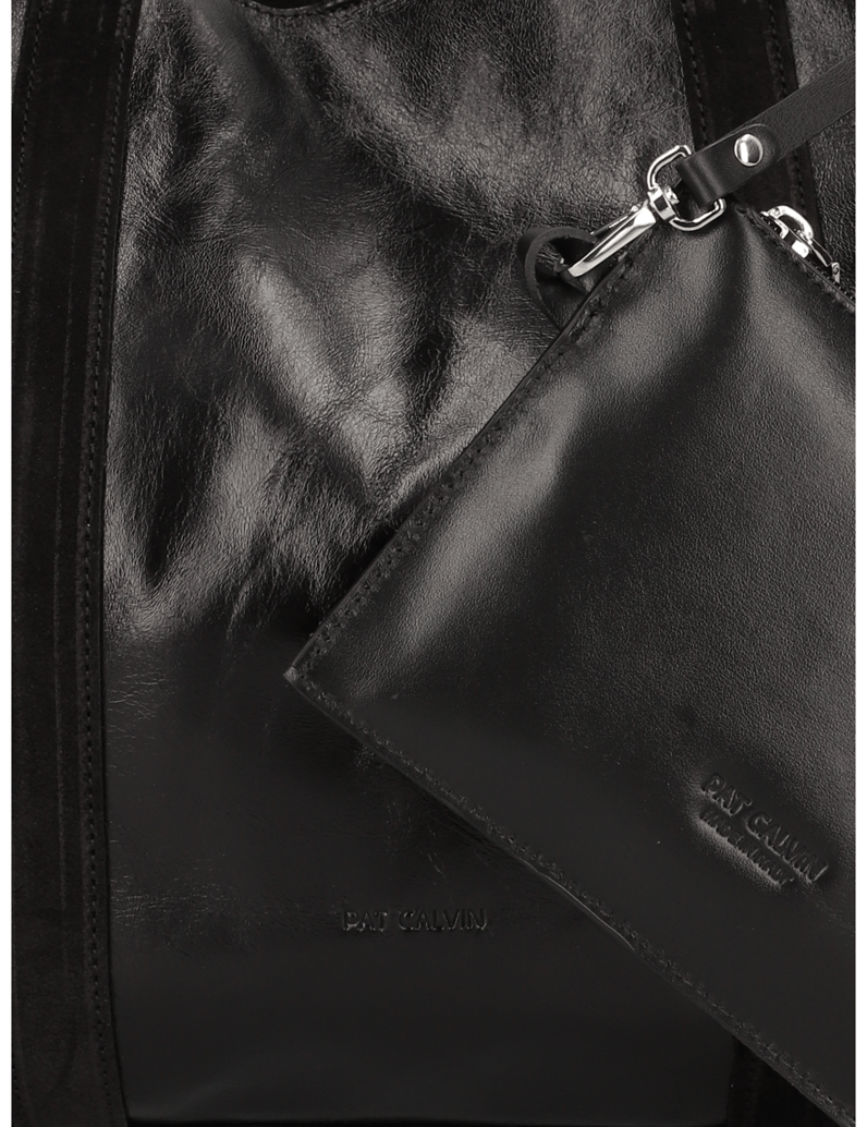 Pat-Calvin-Glattleder-Shopper-schwarz