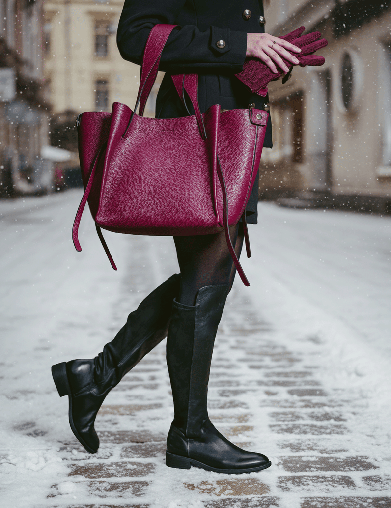 Pat-Calvin-kabelka-Shopper-červená