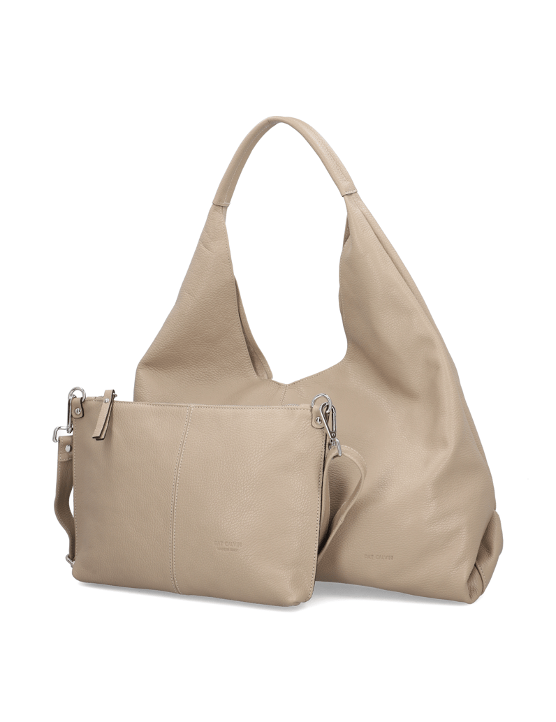 Pat-Calvin-hladká-kůže-kabelka-Shopper-béžová