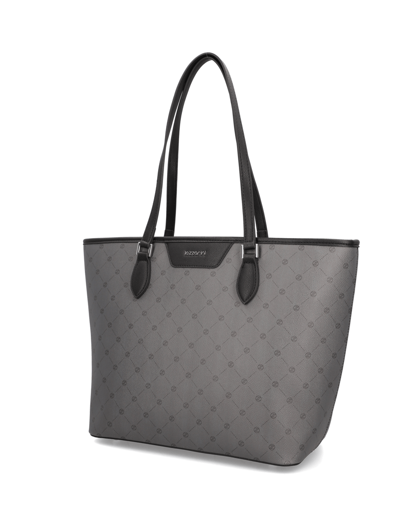 Lazzarini-kabelka-Shopper-šedá