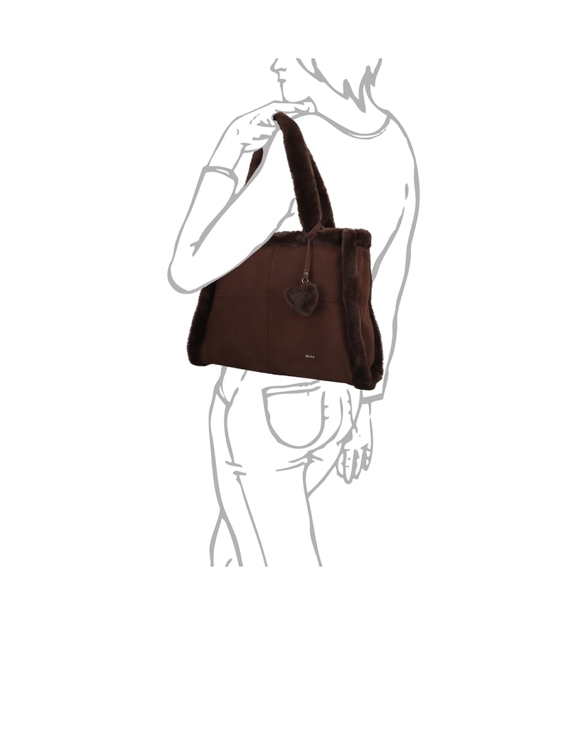 DELKA-kabelka-Shopper-hnedá
