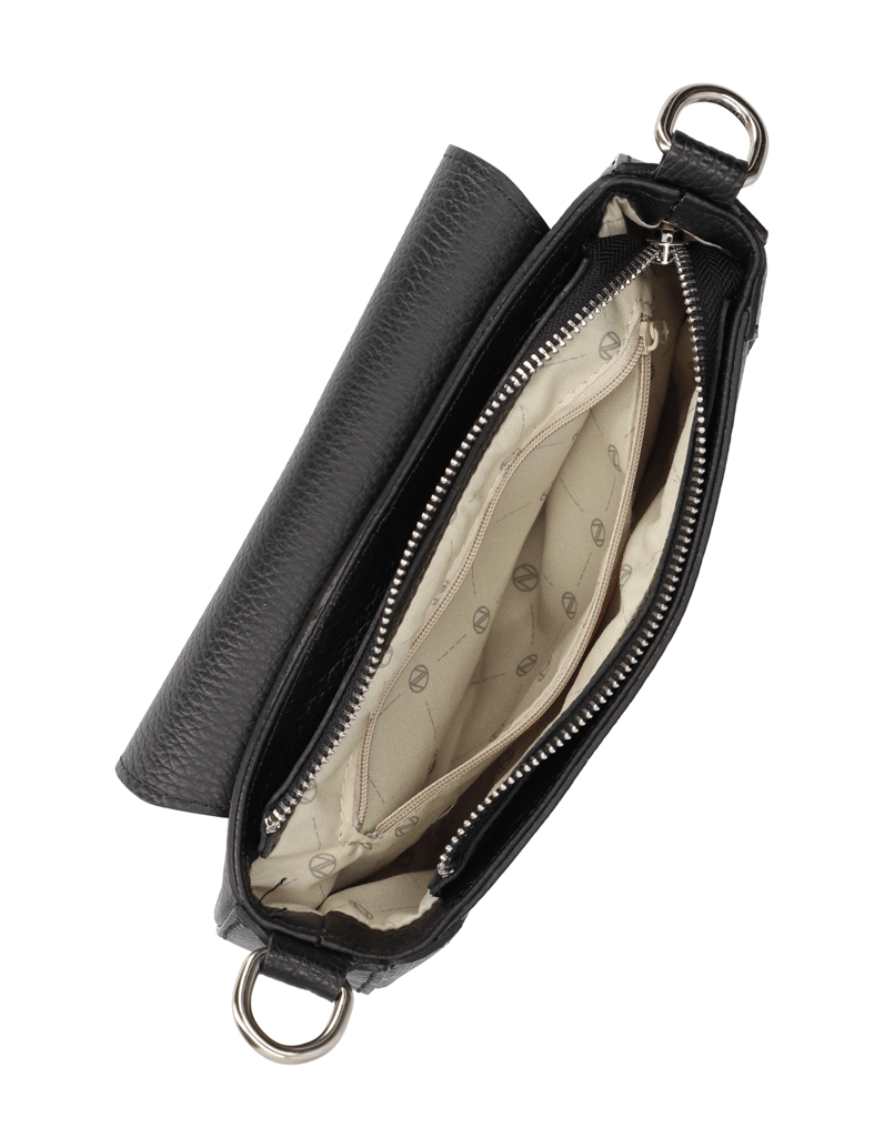 Lazzarini-Glattleder-Mini-Bag-schwarz