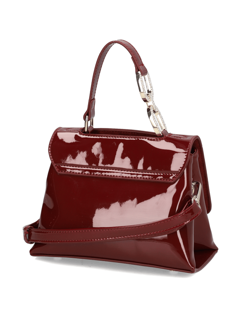 Lazzarini-lakovaná-syntetika-malá-taška-čierna