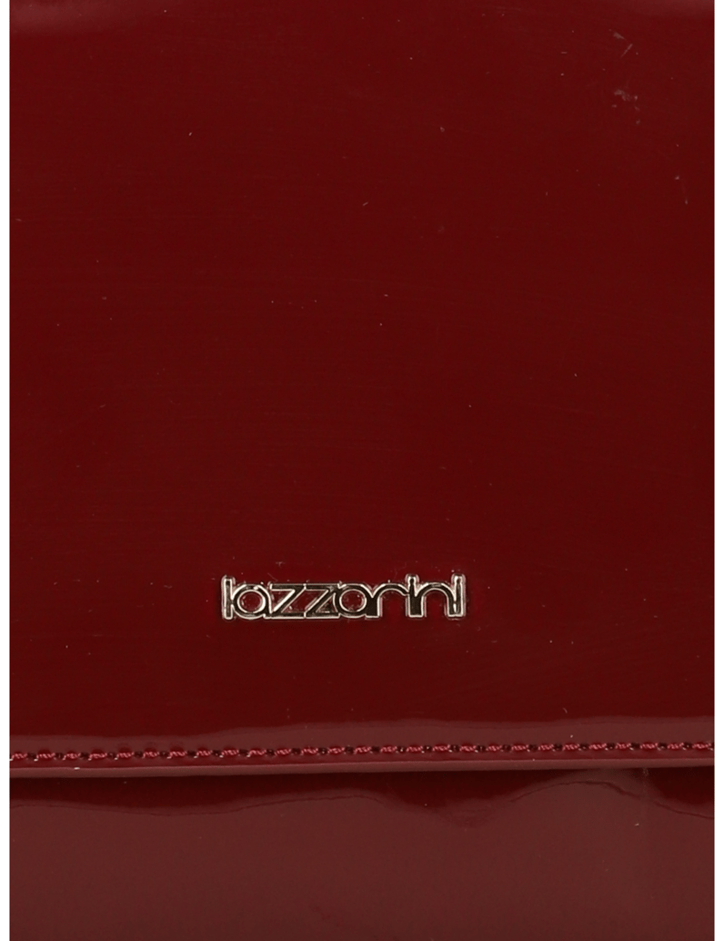 Lazzarini-lakovaná-syntetika-malá-taška-čierna