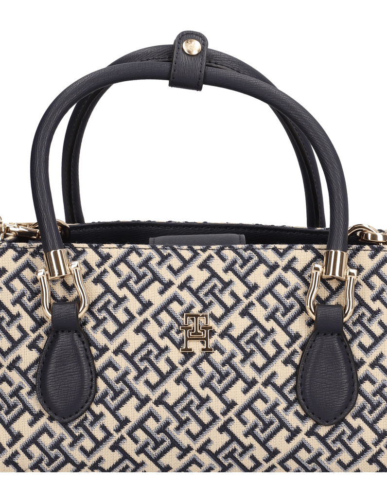 Tommy-Hilfiger-TH-GRACE-MINI-SATCHEL-JACQUARD-modrá