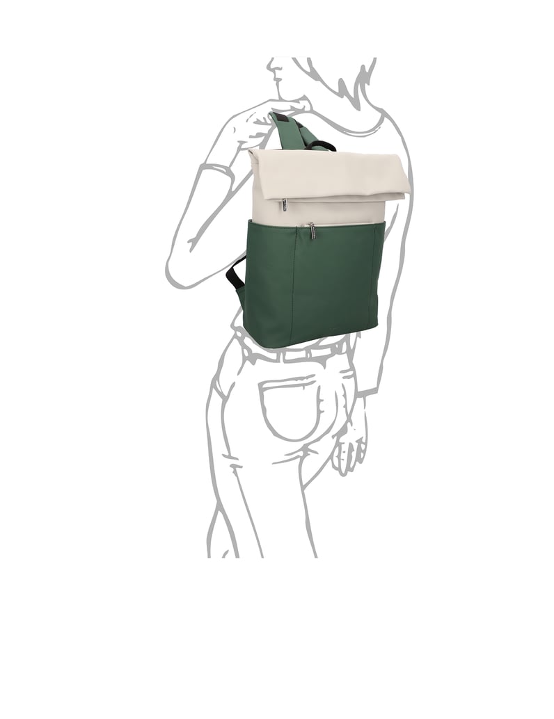 TAMARIS-Lederimitat-Rucksack-grau