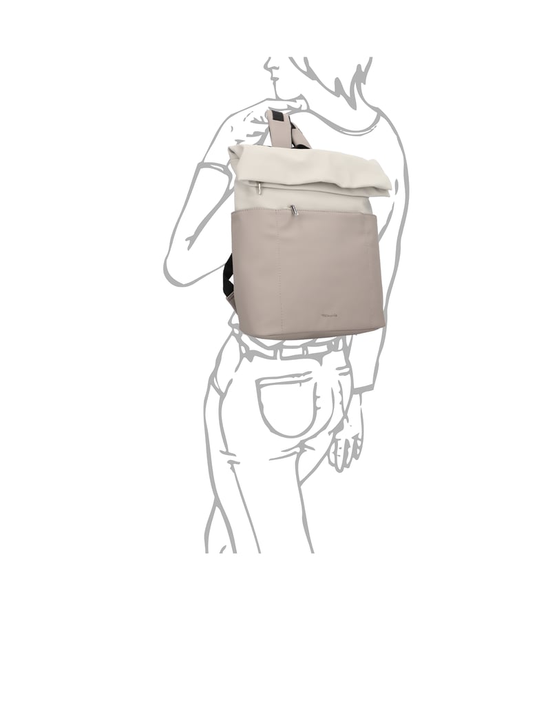 TAMARIS-Lederimitat-Rucksack-grau