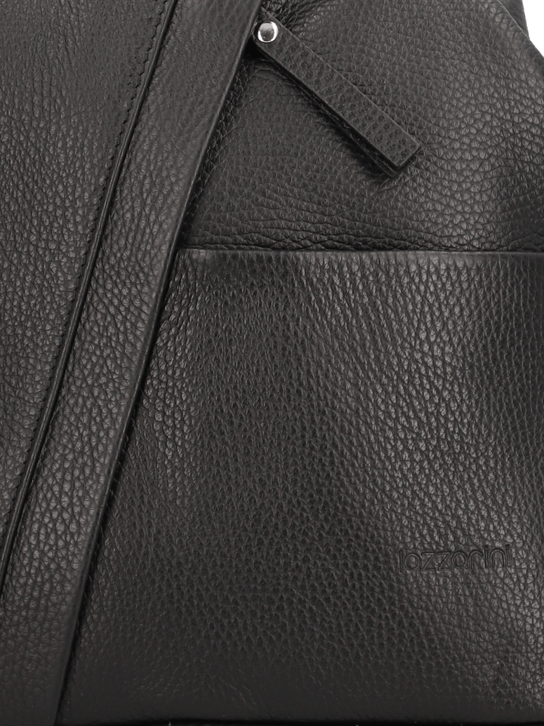 Lazzarini-Glattleder-Rucksack-schwarz