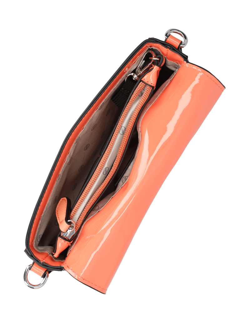 Lazzarini-Synthetik-Lack-Clutch-schwarz