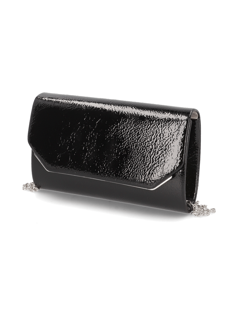 TAMARIS-sintetičen-lak-clutch-torbica-črna