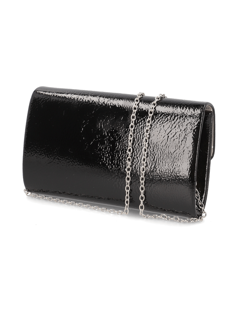 TAMARIS-sintetičen-lak-clutch-torbica-črna