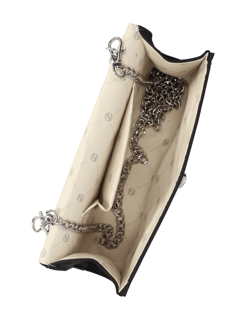 Lazzarini-textil-večerná-taška-čierna