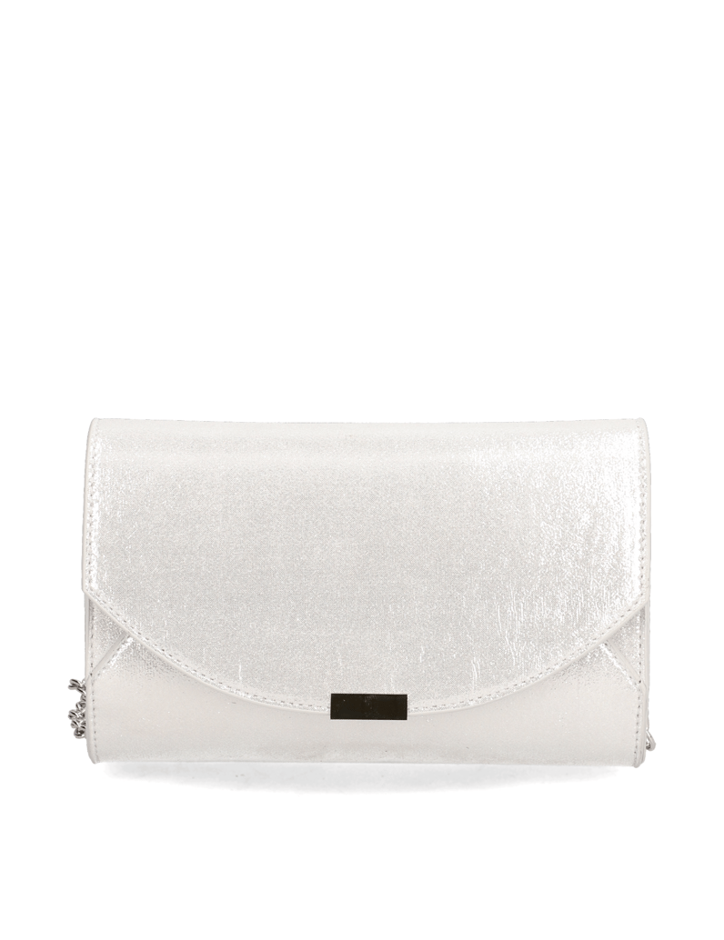 OMG!-poliester-clutch-torbica-bela