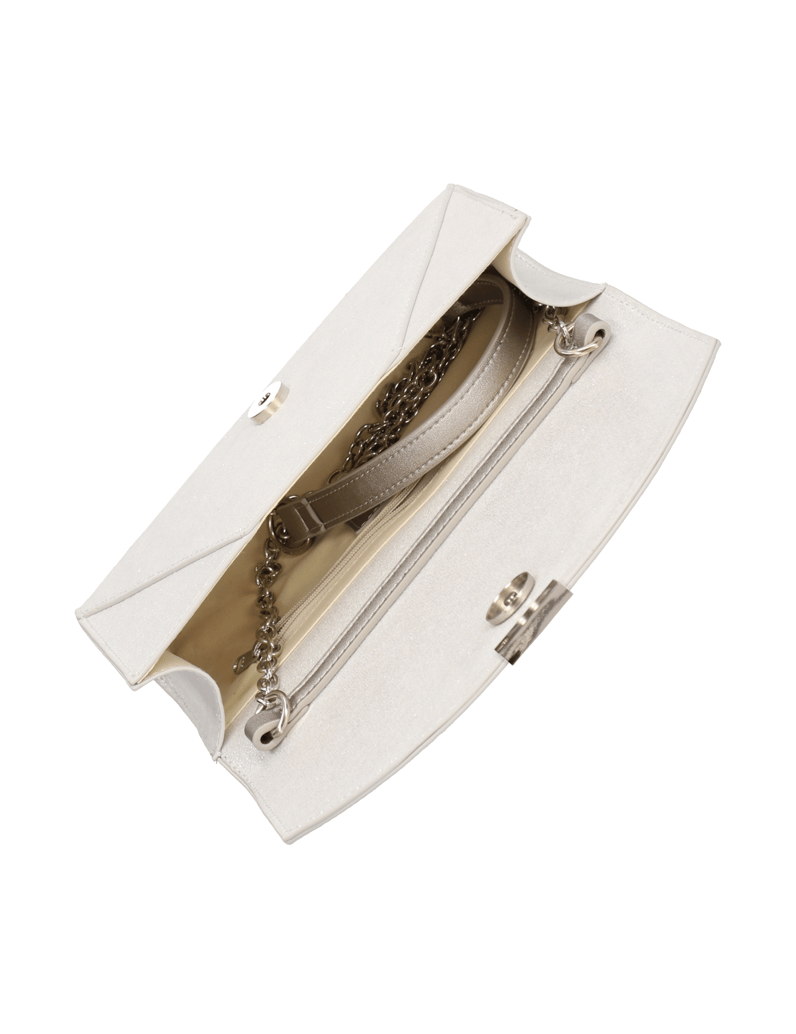 OMG!-poliester-clutch-torbica-bela