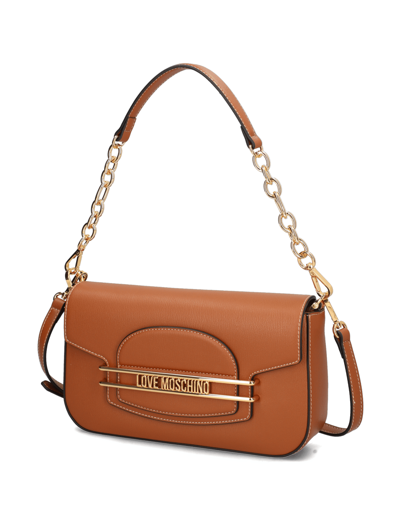 LOVE-MOSCHINO-Lederimitat-Tasche-cognac