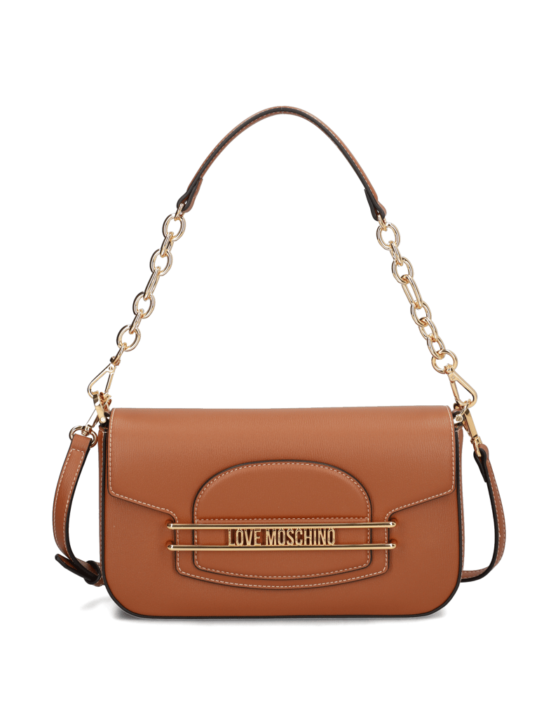 LOVE-MOSCHINO-Lederimitat-Tasche-cognac