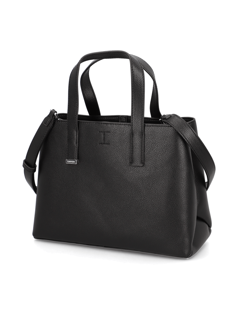 Calvin-Klein-CK-Plaque-Small-Tote-črna