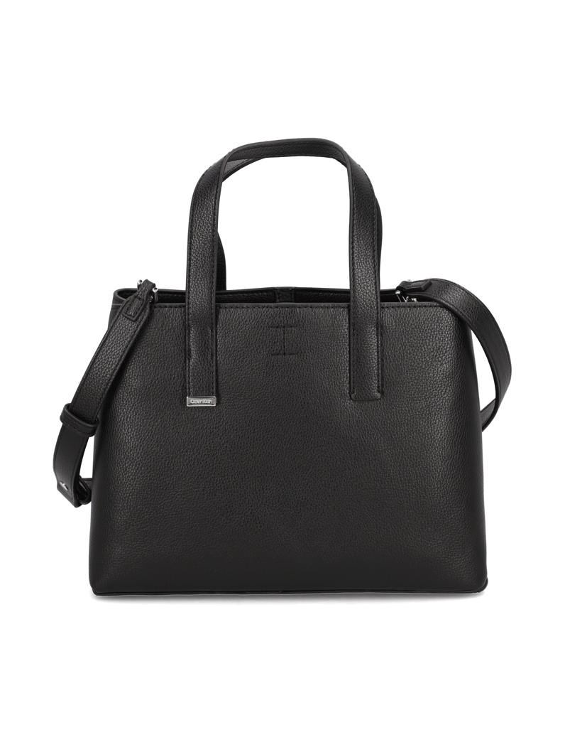 Calvin-Klein-CK-Plaque-Small-Tote-črna
