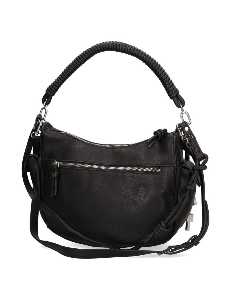 DESIGUAL-Lederimitat-Tasche-schwarz