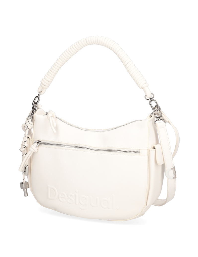 DESIGUAL-Lederimitat-Tasche-schwarz