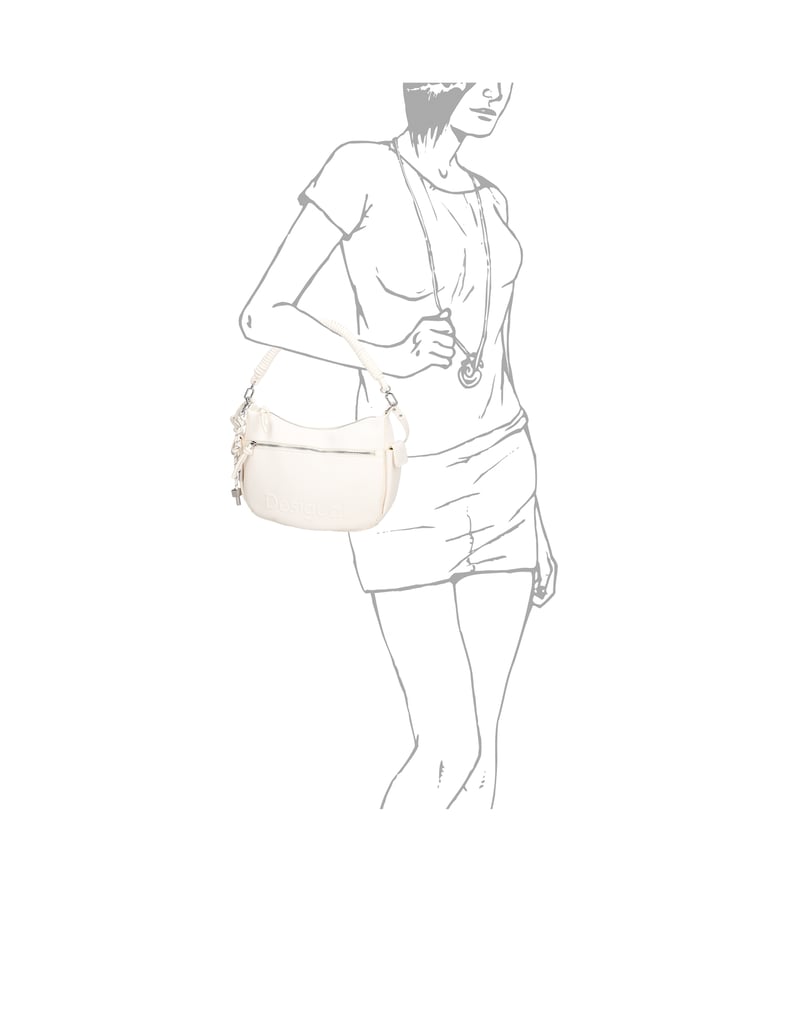 DESIGUAL-Lederimitat-Tasche-schwarz