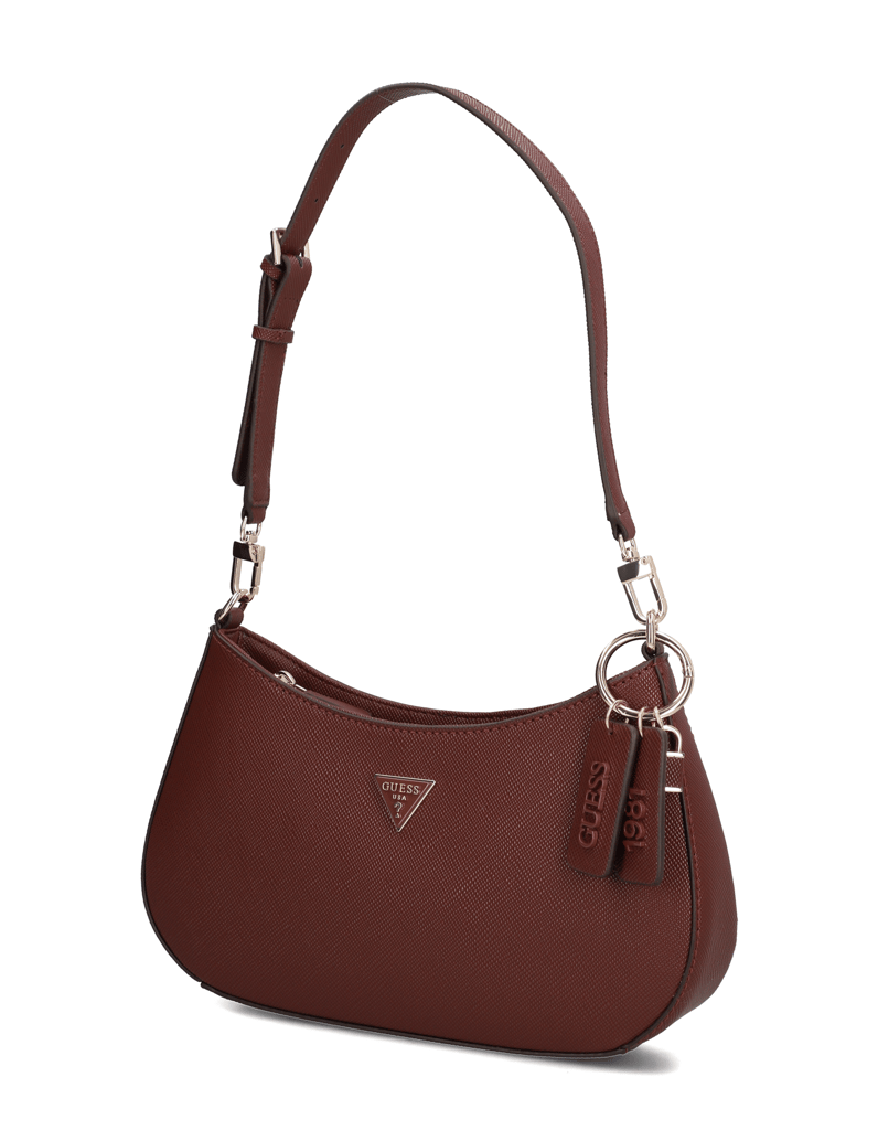 GUESS-NOELLE-II-TOP-ZIP-SHOULDER-BAG-črna