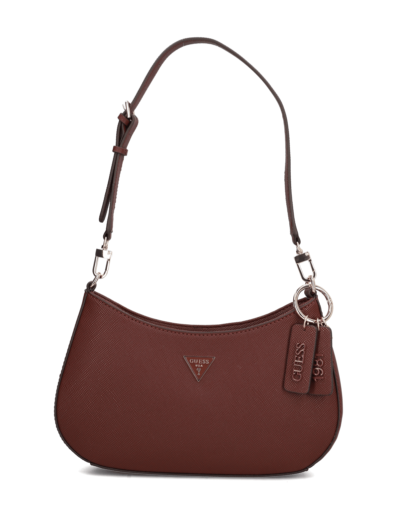 GUESS-NOELLE-II-TOP-ZIP-SHOULDER-BAG-črna