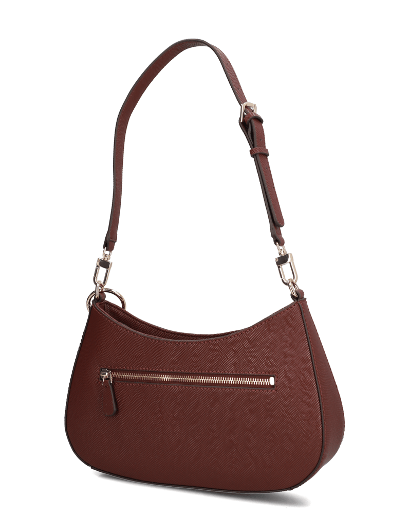 GUESS-NOELLE-II-TOP-ZIP-SHOULDER-BAG-črna