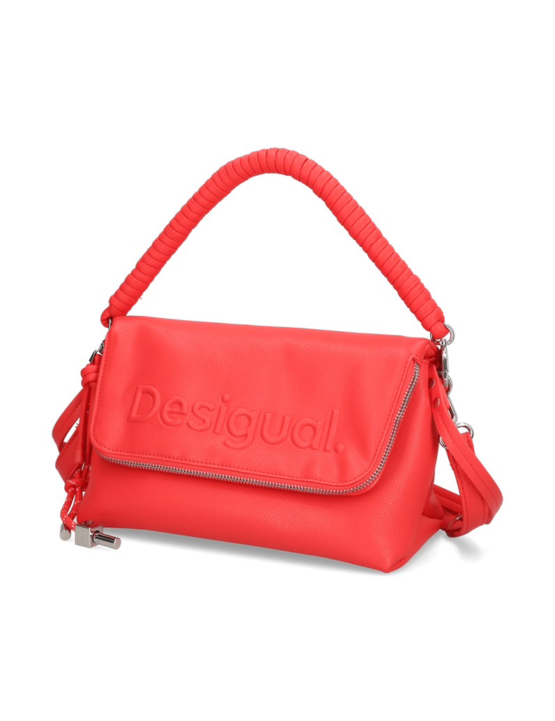 DESIGUAL-Lederimitat-Tasche-rot