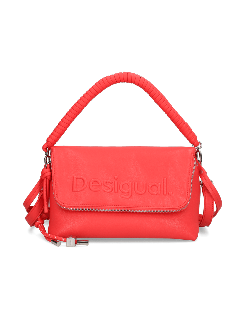 DESIGUAL-Lederimitat-Tasche-rot
