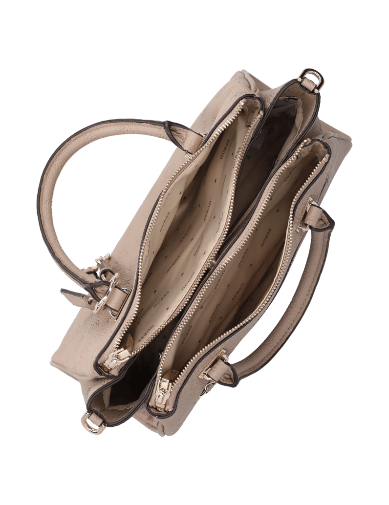 GUESS-ANISE-TRIPLE-COMP-SATCHEL-hnedá