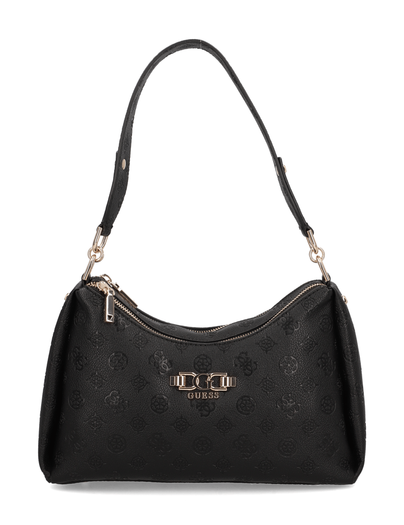 GUESS-ANISE-DOUBLE-ZIP-SHOULDER-BAG-črna