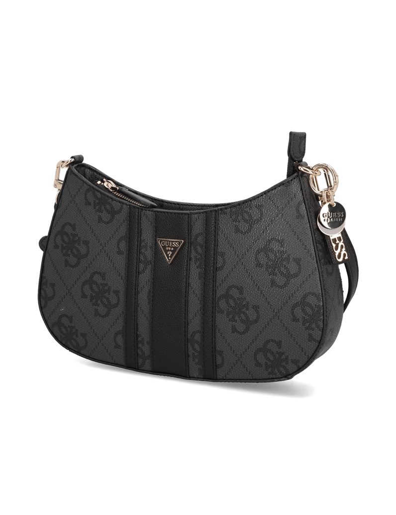 GUESS-NOELLE-II-TOP-ZIP-SHOULDER-BAG-černá