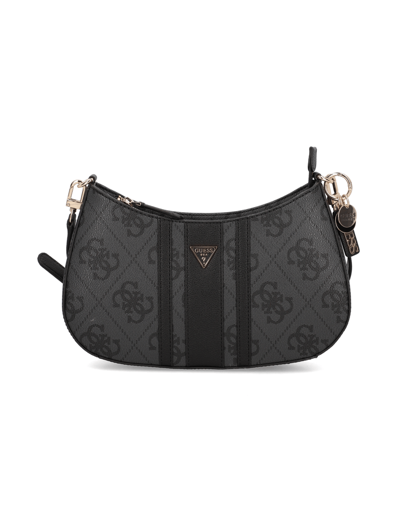GUESS-NOELLE-II-TOP-ZIP-SHOULDER-BAG-černá