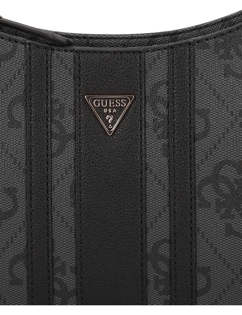 GUESS-NOELLE-II-TOP-ZIP-SHOULDER-BAG-černá