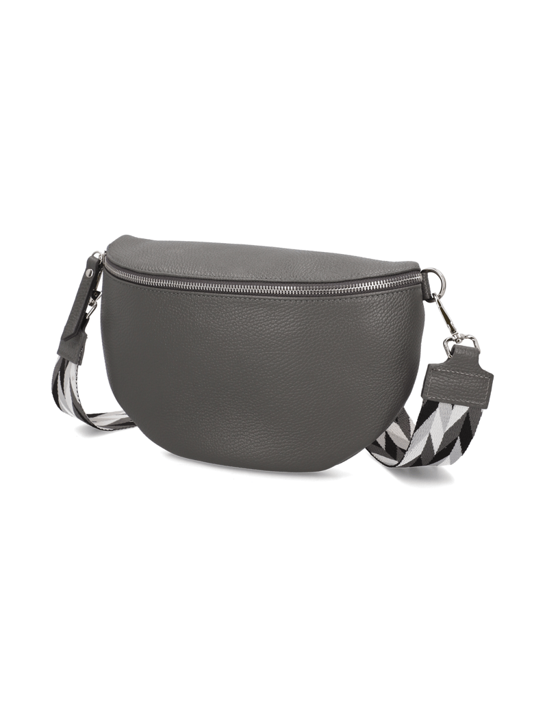 Kate-Gray-Glattleder-Waistbag-grau