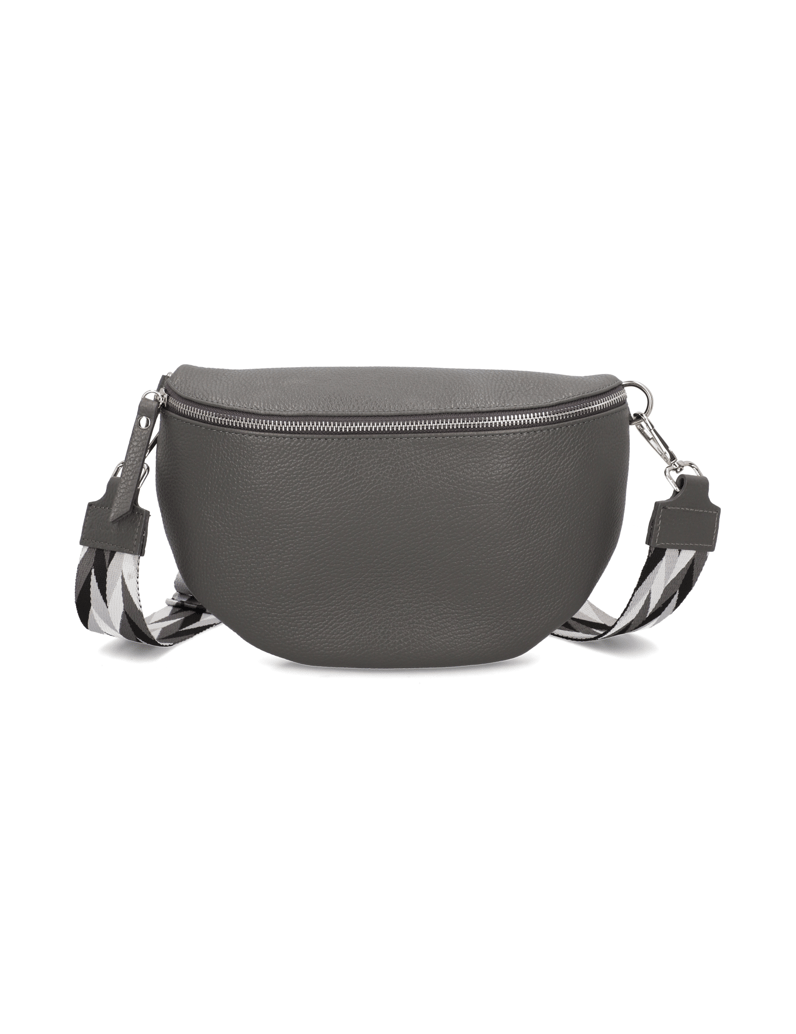 Kate-Gray-Glattleder-Waistbag-grau