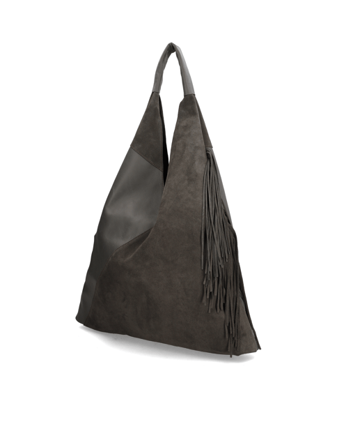Veloursleder Hobo Bag