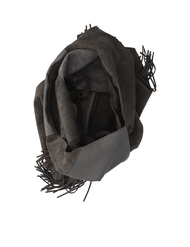 Kate-Gray-Veloursleder-Hobo-Bag