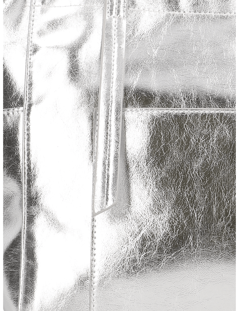 Silvia-Schneider-kabelka-Shopper-stříbrná