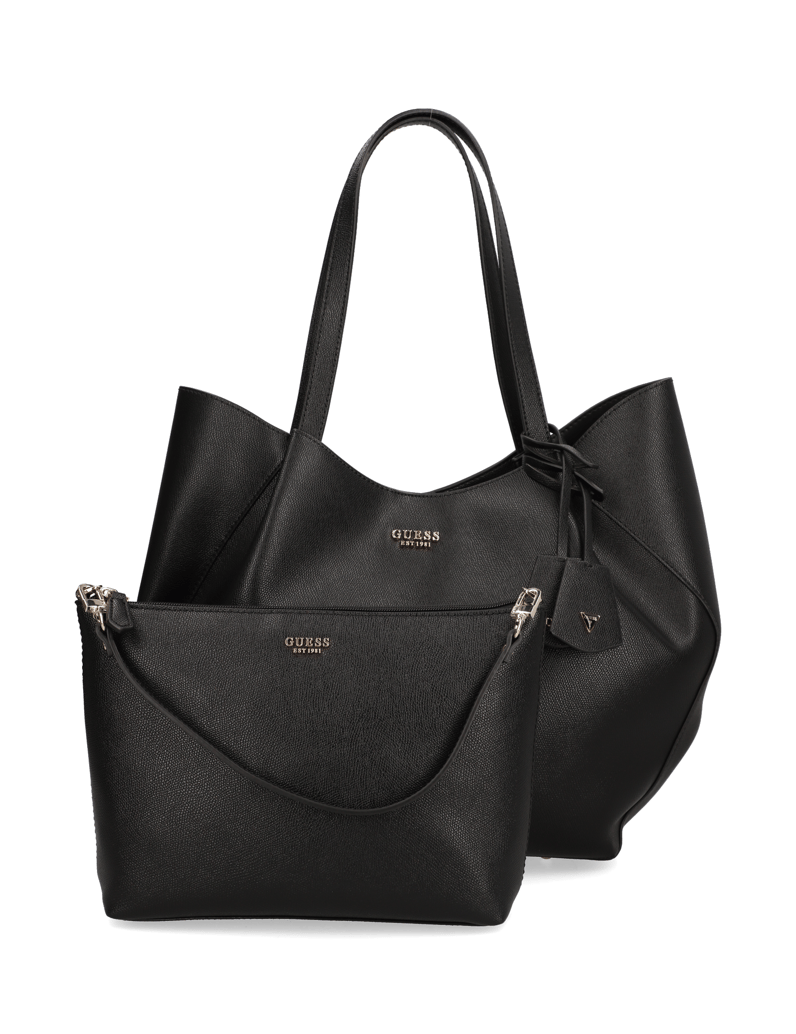 GUESS-AMORETTE-2-IN-1-TOTE-černá