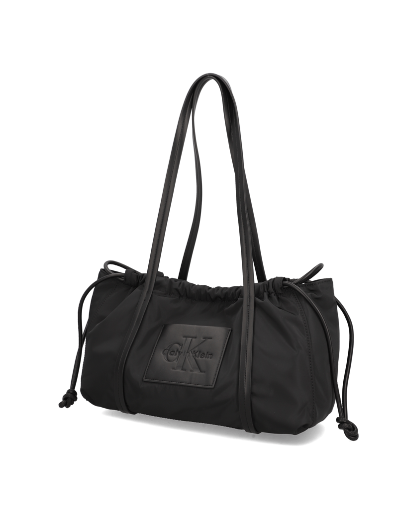 Calvin-Klein-NYLON-DRAWSTRING-SATCHEL-BAG-črna