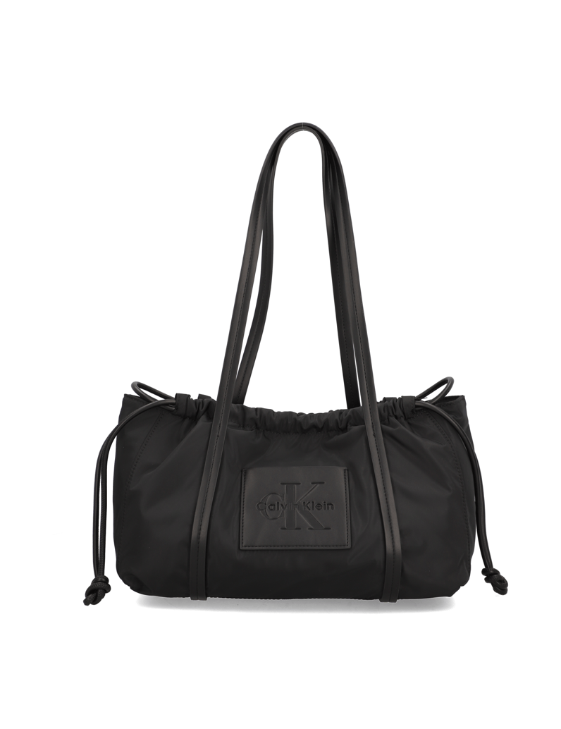 Calvin-Klein-NYLON-DRAWSTRING-SATCHEL-BAG-črna
