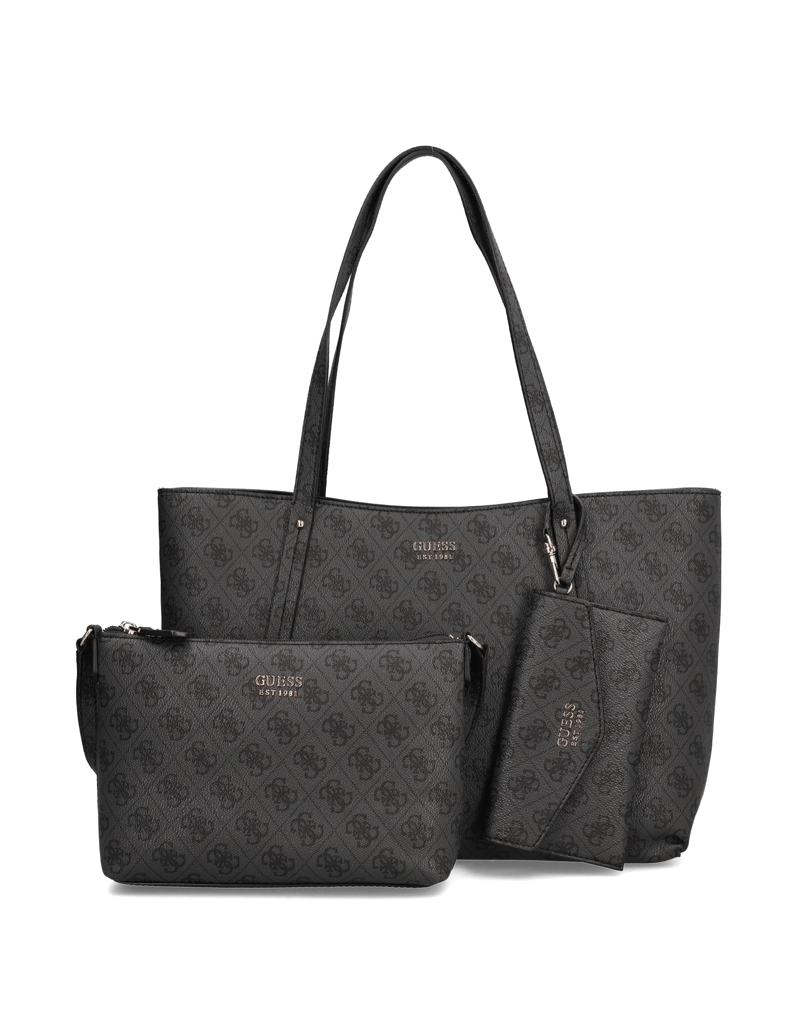 GUESS-BRENTON-TOP-ZIP-TOTE-črna