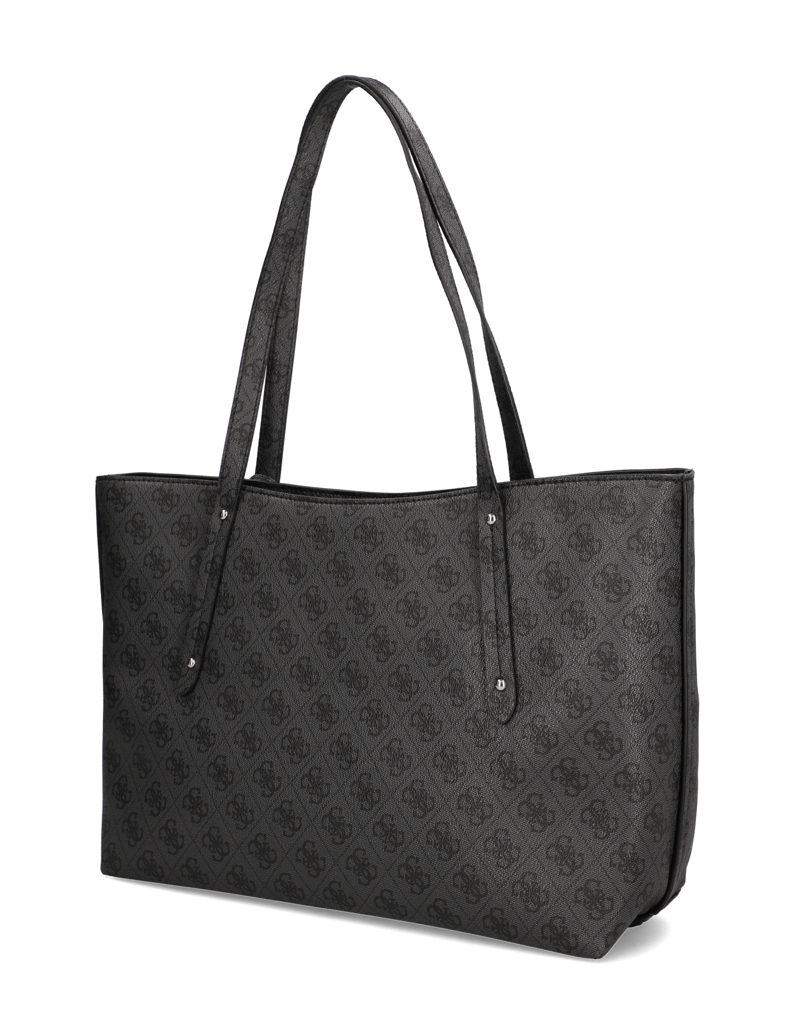 GUESS-BRENTON-TOP-ZIP-TOTE-črna