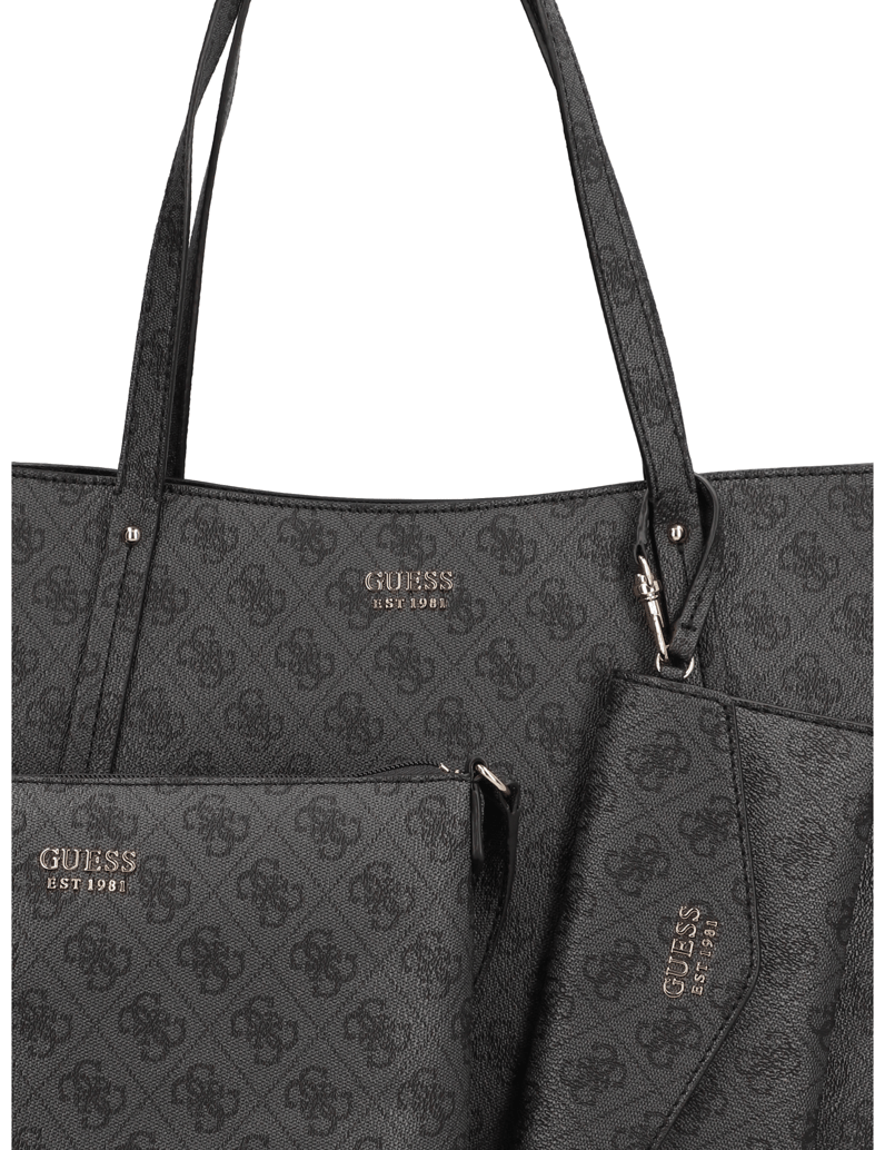 GUESS-BRENTON-TOP-ZIP-TOTE-črna