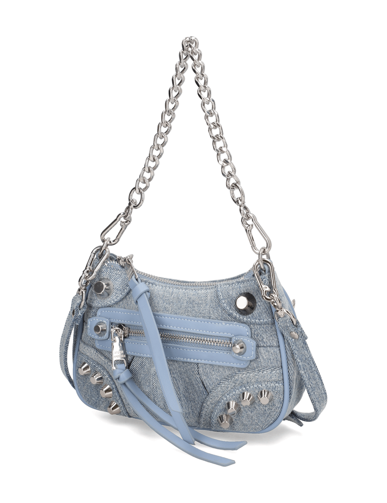 Steve-Madden-mini-torbica-srebrna