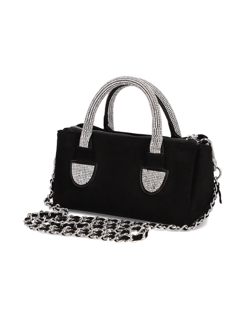 Kate-Gray-imitacijski-velur-mini-torbica-črna