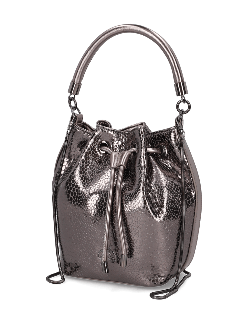 Silvia-Schneider-imitácia-kože-malá-taška-strieborná