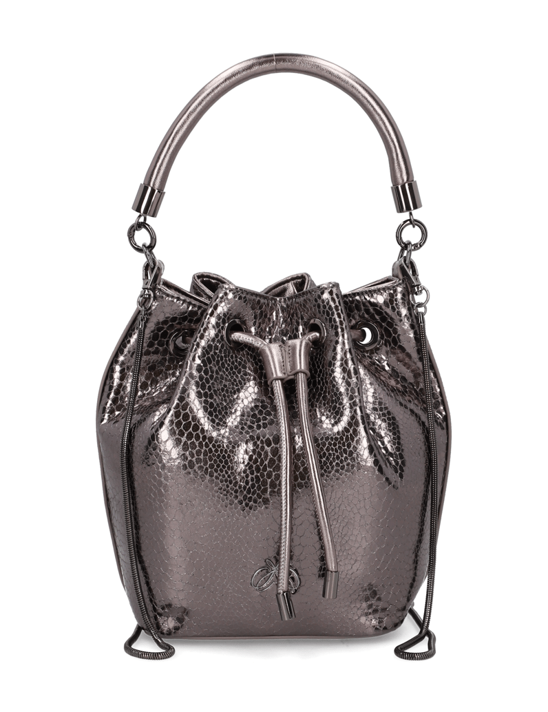 Silvia-Schneider-imitácia-kože-malá-taška-strieborná